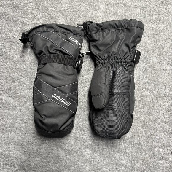 Gordini Gore-Tex Mittens Unisex Juniors Small Black Adjustable Waterproof Kids - Picture 1 of 6